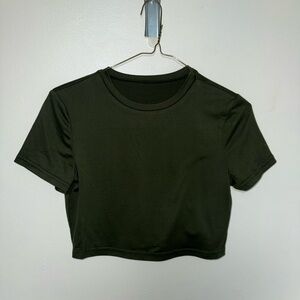 SHEIN Dark Green Crop Top